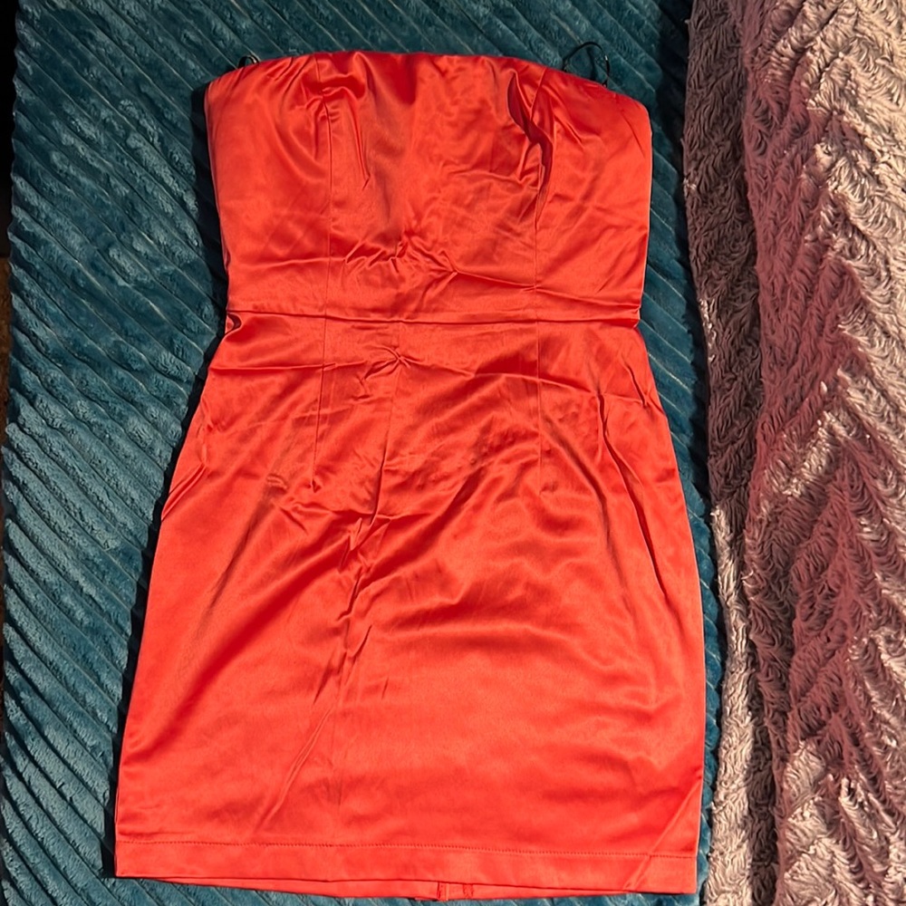 Pink strapless dress size large